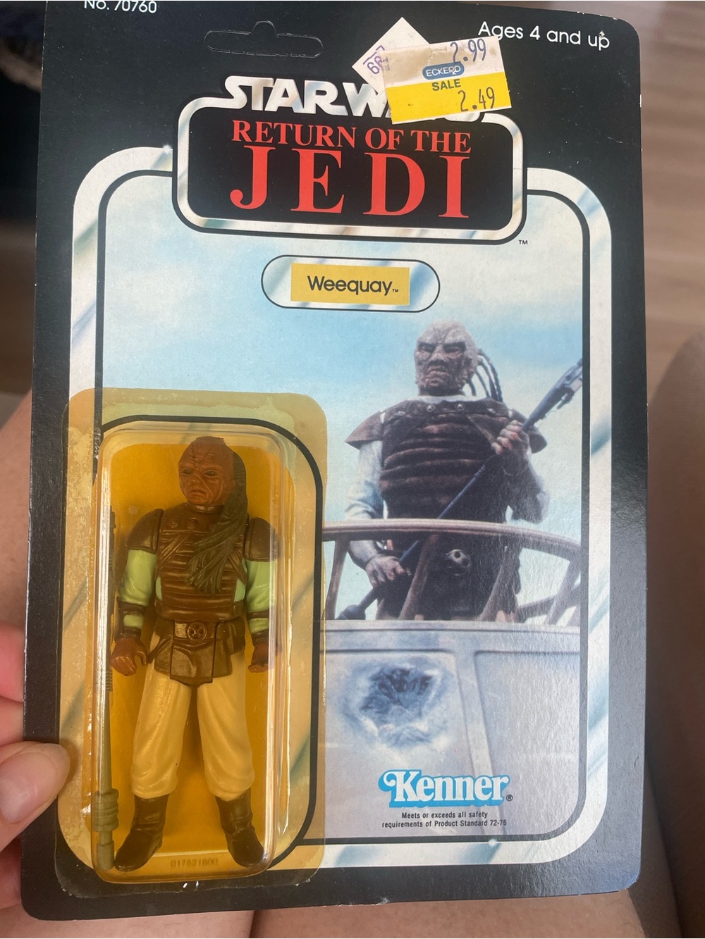 Star Wars Kenner Weequay Action Figure - 1982  Vintage  New in Package